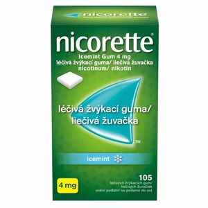 NICORETTE Icemint Gum 4 mg liečivé žuvačky 105 ks vyobraziť
