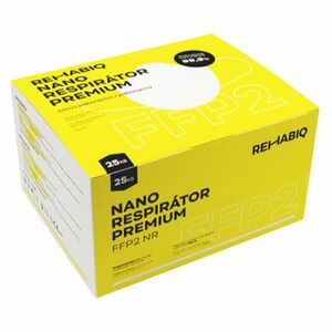REHABIQ Premium české nano respirátory s účinnosťou 12 hodín 25 kusov vyobraziť