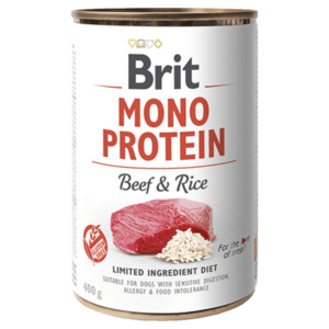 Brit MONO PROTEIN Beef & Rice konzerva pre psov 400 g vyobraziť