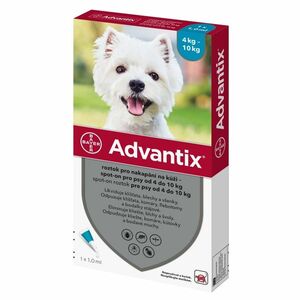 ADVANTIX Spot-on pre psov 4-10 kg 1 ml 1 pipeta vyobraziť