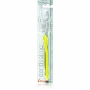 Dentissimo Toothbrushes Sensitive zubná kefka soft odtieň Yellow-Green 1 ks vyobraziť