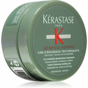 Kérastase Genesis Homme Cire D'Épaisseur Texturisante stylingová modelovacia pasta pre jemné alebo rednúce vlasy pre mužov 75 ml vyobraziť