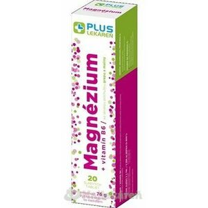 PLUS LEKÁREŇ Magnézium + vitamín B6 príchuť grep a malina 20tbl eff vyobraziť