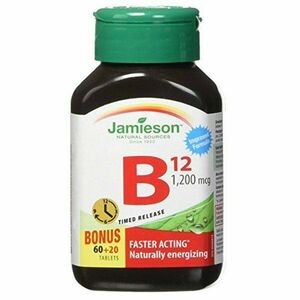 Jamieson Vitamín B12 metylkobalamín 1200 μg s postupným uvoľňovaním 80 tabliet vyobraziť