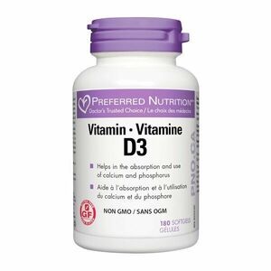 Webber naturals/ Preferred Nutrition Vitamín D3 1000IU, 180 kapsúl vyobraziť