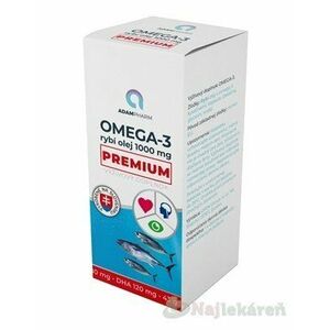 ADAMPharm OMEGA-3 rybí olej 1000 mg PREMIUM, 60 cps vyobraziť