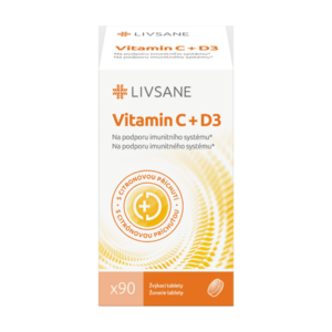 LIVSANE Vitamín C + D3 90 žuvacích tabliet vyobraziť