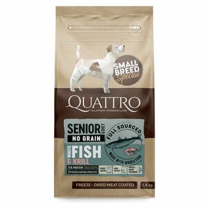 QUATTRO Dry SB Senior/Diéta Ryby & Krill granule pre psov, Hmotnosť balenia (g): 7 kg vyobraziť