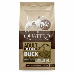 QUATTRO Dry SB Adult Kačica granule pre psov, Hmotnosť balenia (g): 1, 5 kg vyobraziť