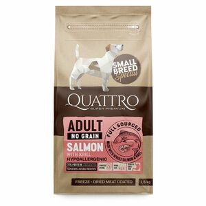 QUATTRO Dry SB Adult Losos & Krill granule pre psov, Hmotnosť balenia (g): 1, 5 kg vyobraziť