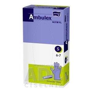 Ambulex NITRYL Vyšetrovacie a ochranné rukavice veľ. S, fialové, nitrilové, nesterilné, nepudrované, 1x100 ks vyobraziť