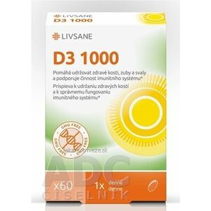 LIVSANE Vitamín D3 1000 IU cps 1x60 ks vyobraziť