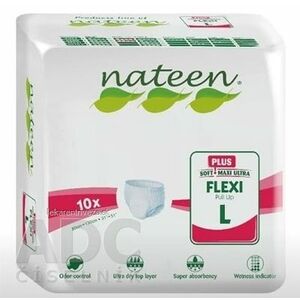 nateen FLEXI PLUS L/XL nohavičky plienkové, obvod bokov 110-170 cm, savosť 2550 ml, 1x10 ks vyobraziť