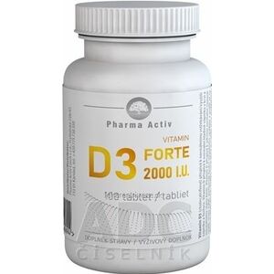 Pharma Activ Vitamin D3 FORTE 2000 I.U. tbl 1x100 ks vyobraziť