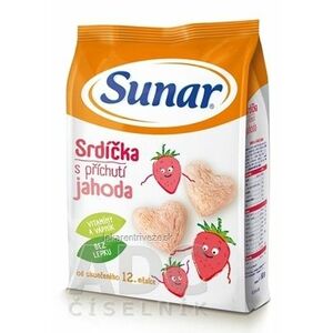 Sunar Detský snack Srdiečka s príchuťou jahoda (od ukonč. 12. mesiaca) 1x50 g vyobraziť