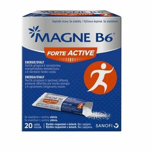 Magne B6 Forte Active prášok vo vrecúškach 20 ks vyobraziť
