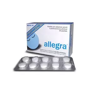 allegra MELATONÍN 3 mg pastilky s pomarančovou príchuťou 30 ks vyobraziť
