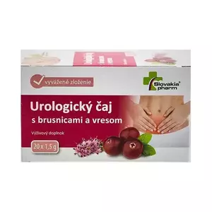 Slovakiapharm Urologický čaj s brusnicami a vresom 20 x 1, 5 g vyobraziť