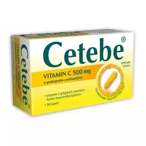 Cetebe Vitamín C 500mg 30 kapsúl vyobraziť