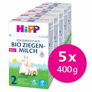 HiPP 2 BIO KOZIE MLIEKO následná mliečna dojčenská výživa (od ukonč. 6. mesiaca) 5x400 g vyobraziť