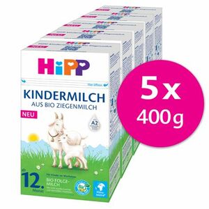 HiPP 3 Junior BIO KOZIE MLIEKO následná mliečna dojčenská výživa (od 12. mesiacov) 5x400 g vyobraziť