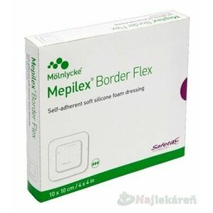 Mepilex Border Flex, samolepivé krytie zo silikónu (10x10 cm), 5ks vyobraziť