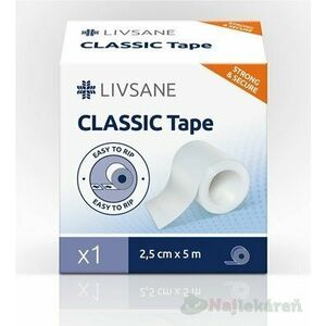 LIVSANE Fixačná páska CLASSIC 2, 5cm x 5m, cievka, 1 ks vyobraziť