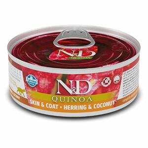 N&D Quinoa Herring & Coconut Adult pre dospelé mačky 80 g vyobraziť