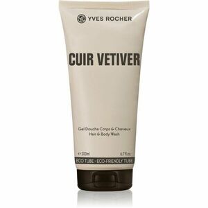 Yves Rocher Cuir Vétiver sprchový gél na telo a vlasy pre mužov 200 ml vyobraziť