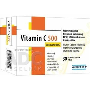 GENERICA Vitamin C 500 aktivovaná forma tbl flm 1x30 ks vyobraziť