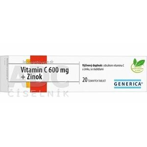 GENERICA Vitamin C 600 mg + Zinok tbl eff 1x20 ks vyobraziť