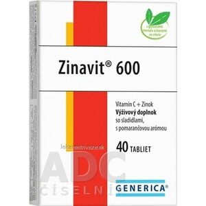 GENERICA Zinavit 600 s pomarančovou arómou tbl (vitamín C + Zinok) 1x40 ks vyobraziť