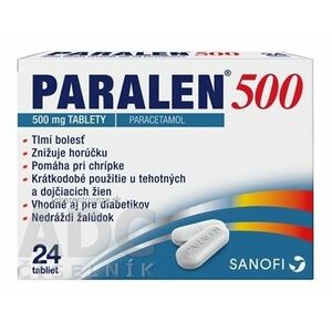 PARALEN 500 tbl 500 mg (blis.Al/PVC) 1x24 ks vyobraziť