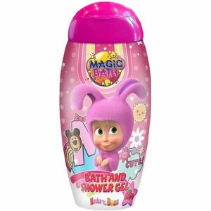Masha & The Bear Magic Bath Bath & Shower Gel sprchový a kúpeľový gél pre deti Raspberry 200 ml vyobraziť
