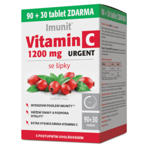 IMUNIT Vitamín C 1200 mg urgent so šípkami 90 + 30 tabliet vyobraziť