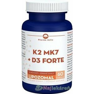 Pharma Activ Lipozomal K2 MK7 + D3 FORTE, 60 cps vyobraziť