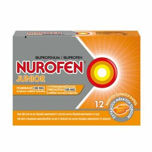 NUROFEN Junior s pomarančovou príchuťou 100 mg 12 kapsúl vyobraziť