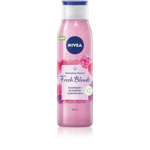Nivea Fresh Blends Raspberry & Blueberry & Almond Milk osviežujúci sprchový gél 300ml vyobraziť