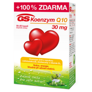 GS Koenzým Q10 30 mg 30 + 30 kapsúl ZADARMO vyobraziť