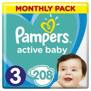 Pampers Plienky Active Baby 3 mesačné balenie (6 - 10 kg) vyobraziť