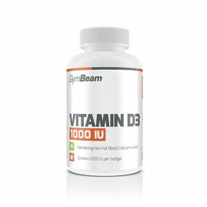 Gymbeam vitamin d3 1000 iu bez prichute 120cps vyobraziť