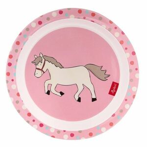 SIGIKID Melamín baby tanierik Hoppe Dot kôň so silikónom 21, 5 cm vyobraziť