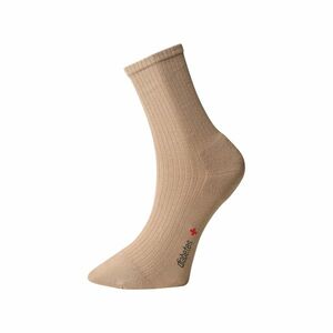 Ponožky s jemným zovretím lemu - s mikroplyšom v päte a špičke - béžové - Ovecha Veľkosť: 23-24 vyobraziť