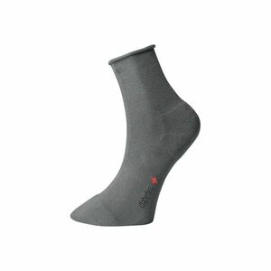 Ponožky s jemným zovretím lemu "Roll-top"- s mikroplyšom - tmavo šedá - Ovecha Veľkosť: 23-24 vyobraziť