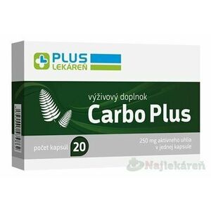 PLUS LEKÁREŇ Carbo Plus aktívne uhlie 250mg 20ks vyobraziť