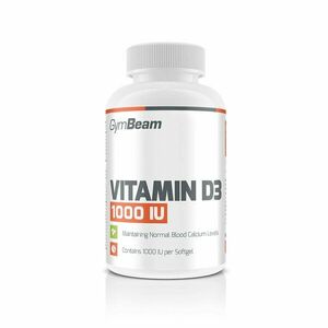 Vitamín D3 1000 IU - GymBeam, 120cps vyobraziť