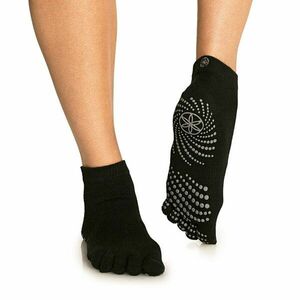 Ponožky na jogu Grippy Yoga Socks Black - GAIAM, čierne, veľ. S/M vyobraziť
