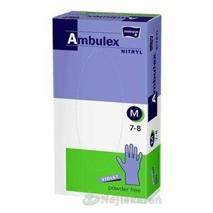 Ambulex NITRYL Vyšetrovacie a ochranné rukavice, veľ. M, 1x100 ks, nitrilové vyobraziť