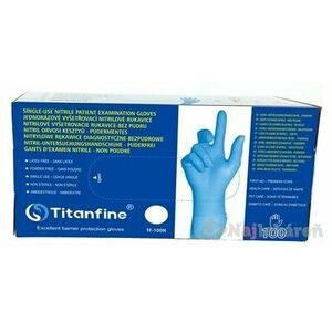 Titanfine Nitrilové vyšetrovacie rukavice veľkosť M, bez púdru, 100 ks vyobraziť