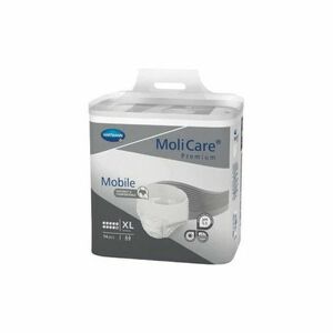MOLICARE Premium mobile 10 kvapiek XL nohavičky inkontinenčné plienkové sivé 130-170 cm 2757 ml 14 ks vyobraziť